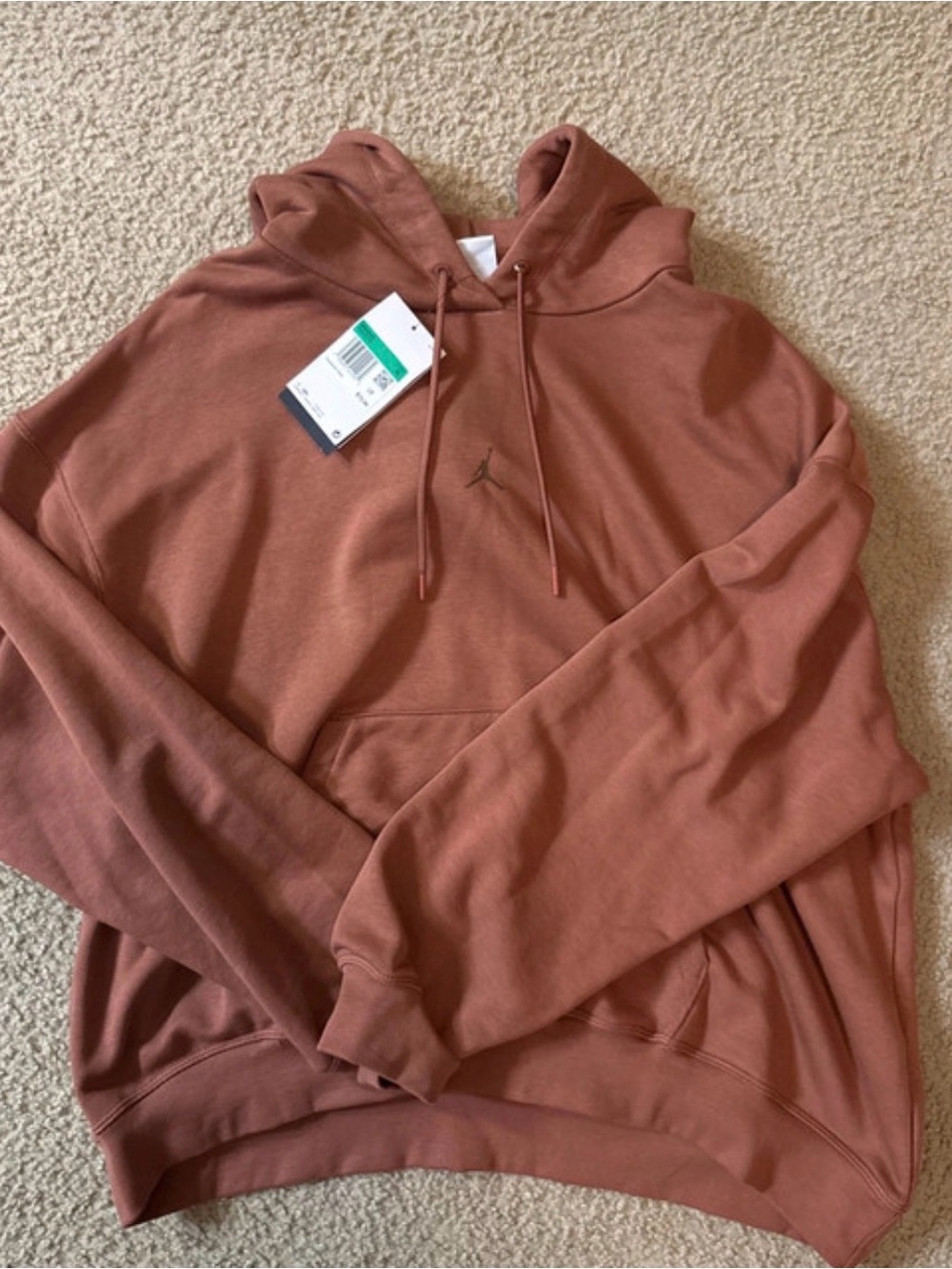 Jordan Womens Crewneck Hoodie - Dusty Rose Brown